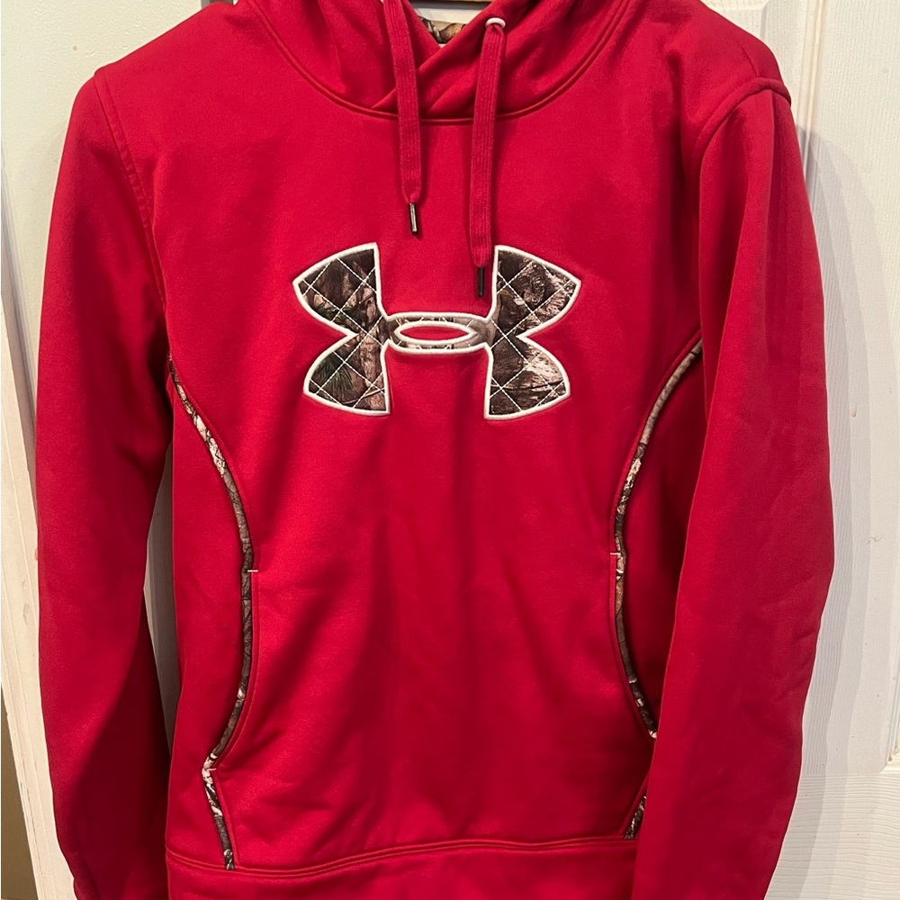 Under Armour Red and Camouflage Hoodie